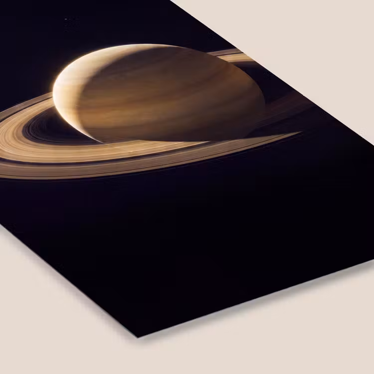 Framed Prints - Planet - Rings - Space - Planeet - Ringen - Ruimte fotolijst zwart zonder passe partout klein