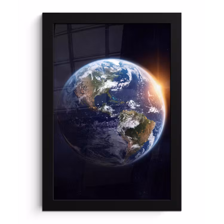 Framed Prints - Planet - Space - Cosmos - Planeet - Ruimte - Kosmos fotolijst zwart zonder passe partout klein