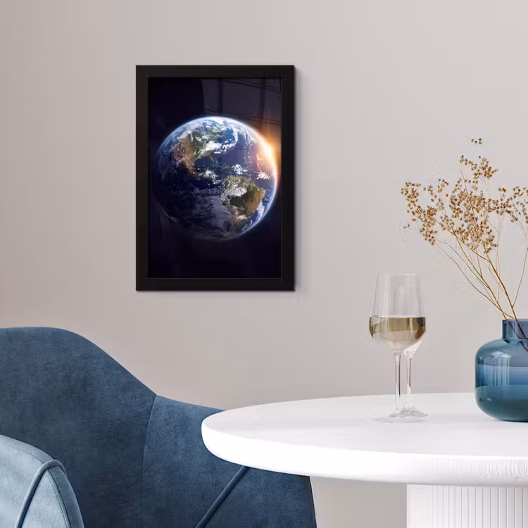 Framed Prints - Planet - Space - Cosmos - Planeet - Ruimte - Kosmos fotolijst zwart zonder passe partout klein