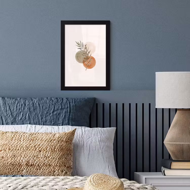 Framed Prints - Plant - Circles - Abstract - Plant - Cirkels - Abstract fotolijst zwart zonder passe partout klein