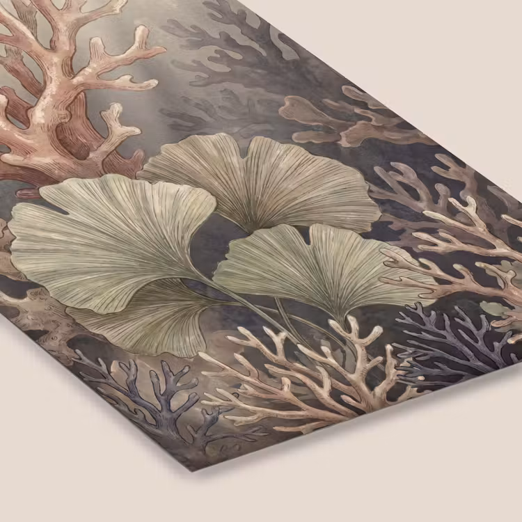 Plant - Bladeren - Zee - Illustratie - Groen fotolijst zwart zonder passe partout klein -zsfeer6