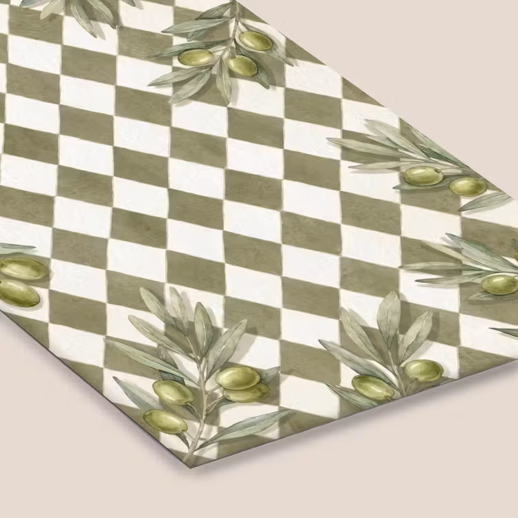Plant - Olijftakken - Waterverf - Mediterraan - Groen fotolijst zwart zonder passe partout klein -zsfeer6