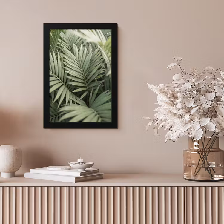 Plant - Palmbladeren - Natuur - Groen fotolijst zwart zonder passe partout klein -sfeer5