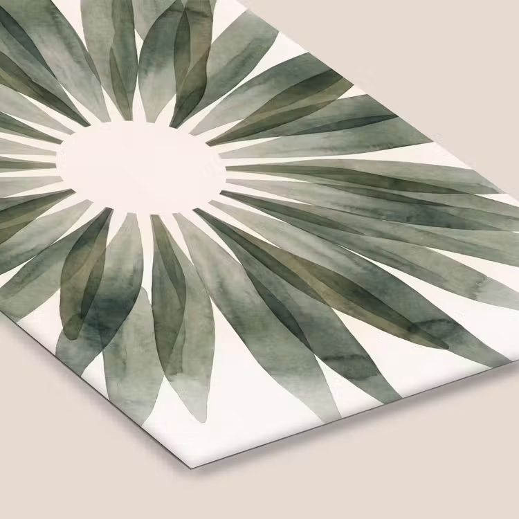 Planten - Abstract - Waterverf - Groen - Natuur fotolijst zwart zonder passe partout klein -zsfeer6