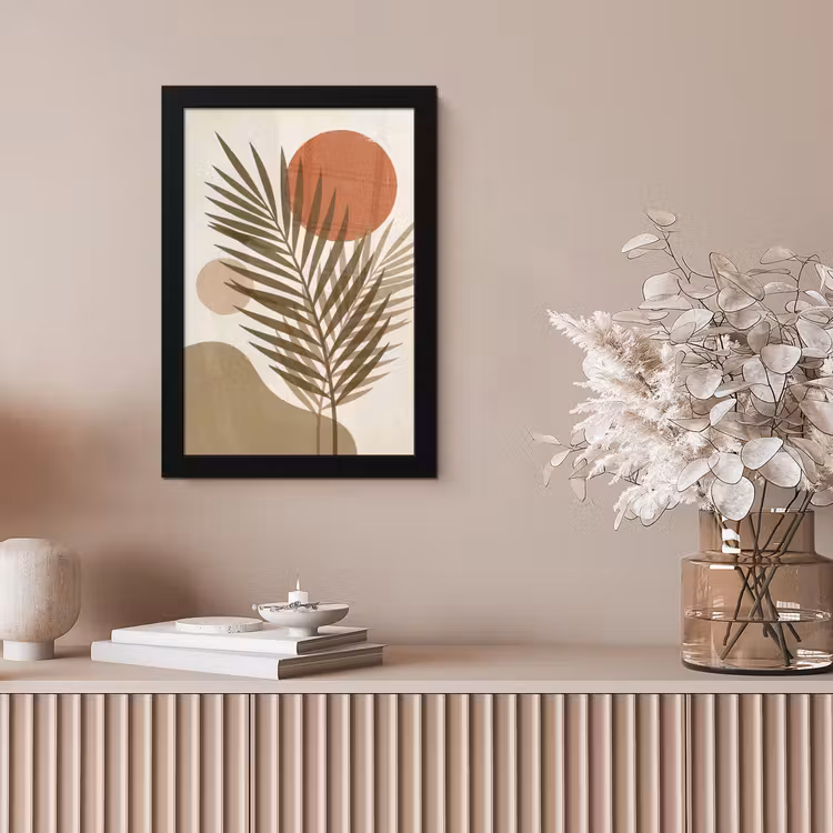 Planten - Bladeren - Abstract - Modern - Beige fotolijst zwart zonder passe partout klein -sfeer5