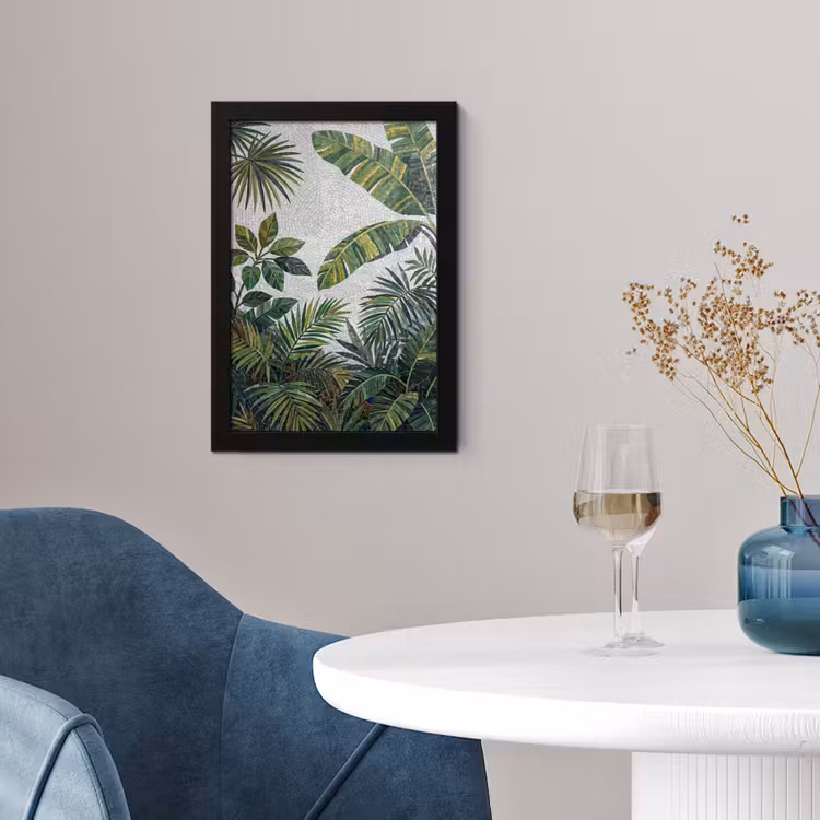 Planten - Tropisch - Mozaïek - Groen - Natuur fotolijst zwart zonder passe partout klein -sfeer4