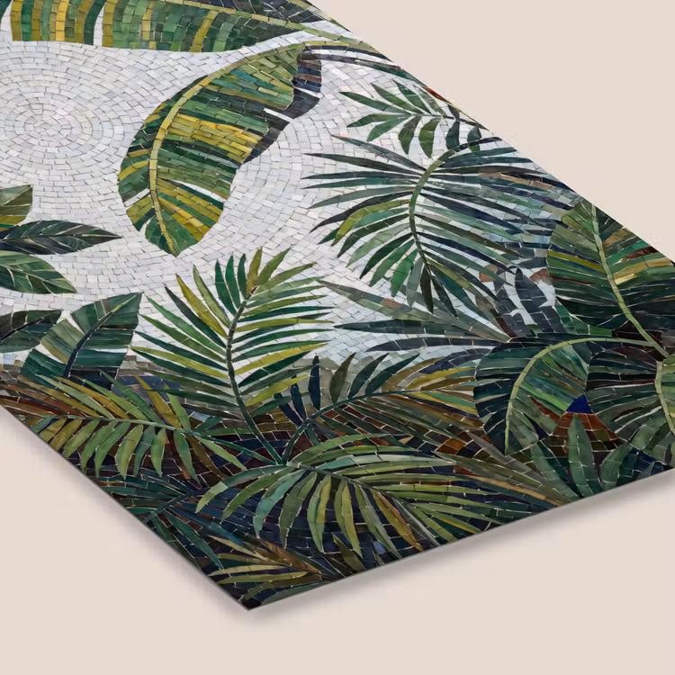 Planten - Tropisch - Mozaïek - Groen - Natuur fotolijst zwart zonder passe partout klein -zsfeer6
