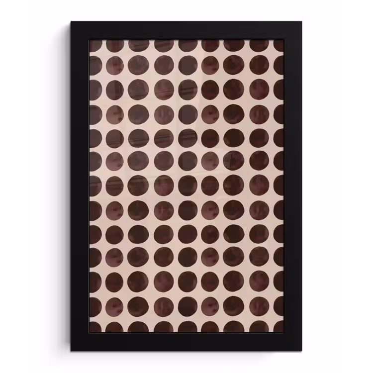 Stippen - Patroon - Bruin fotolijst zwart zonder passe partout klein 224 -3d