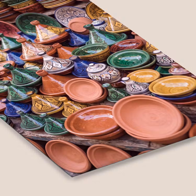 Framed Prints - Pottery - Colorful - Pattern - Aardewerk - Kleurrijk - Patroon fotolijst zwart zonder passe partout klein