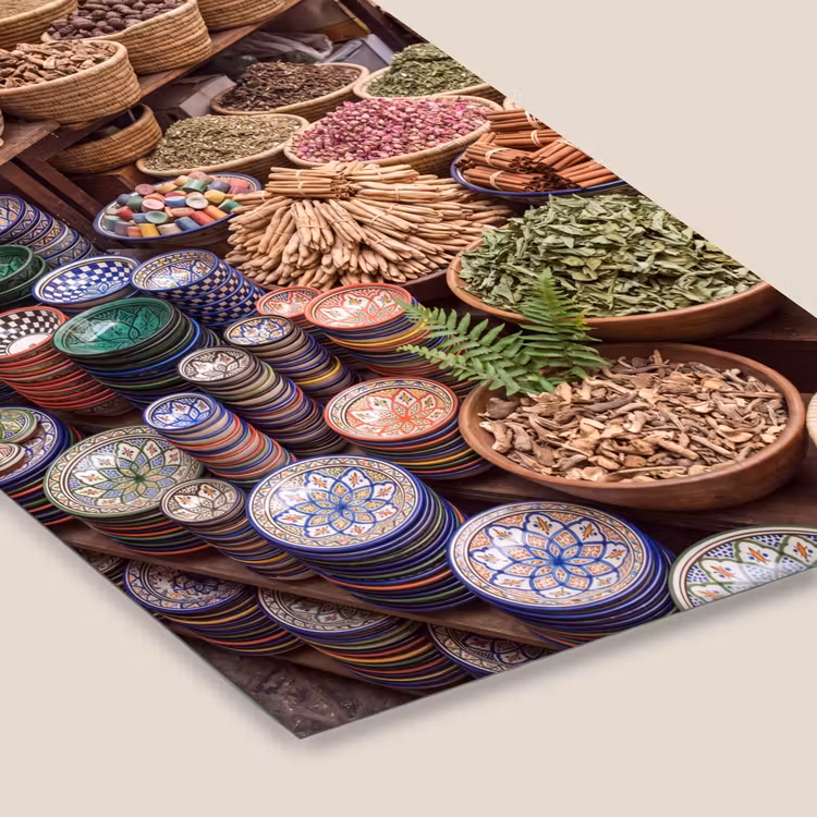 Framed Prints - Pottery - Oriental - Colorful - Aardewerk - Oosters - Kleurrijk fotolijst zwart zonder passe partout klein