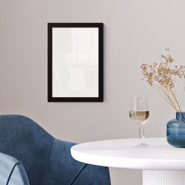 Pure - Alabaster - Wit fotolijst zwart zonder passe partout klein 224 -sfeer4
