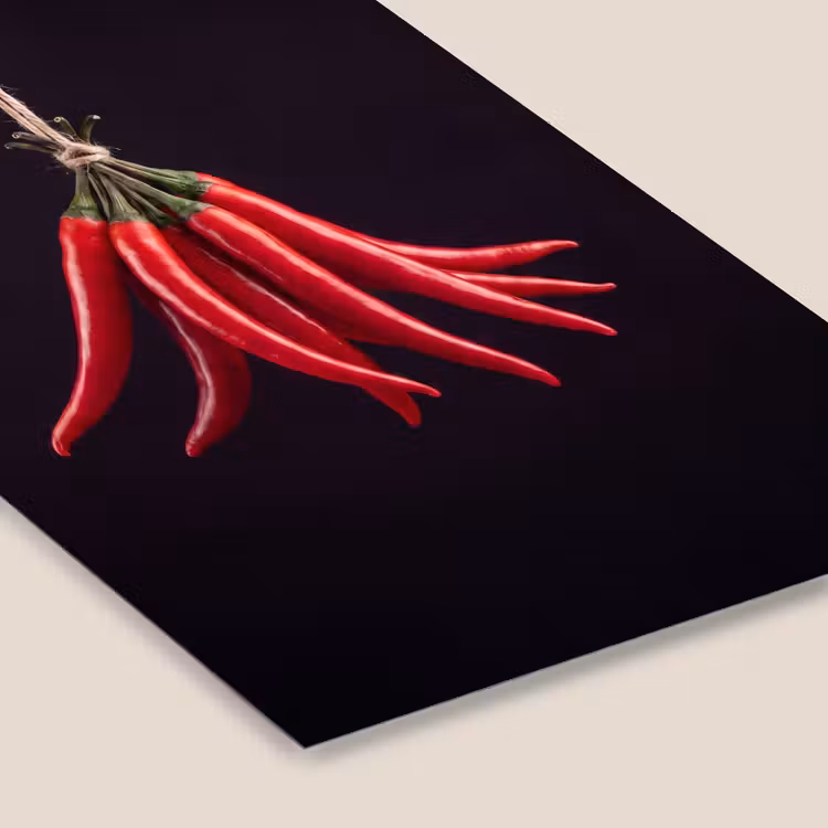 Framed Prints - Red Pepper - Food - Rode peper - Eten fotolijst zwart zonder passe partout klein