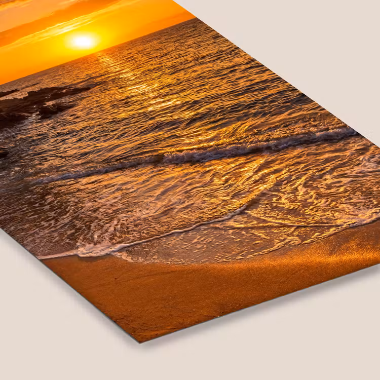 Zee - Kust - Zonsondergang - Natuur - Oranje fotolijst zwart zonder passe partout klein -zsfeer6