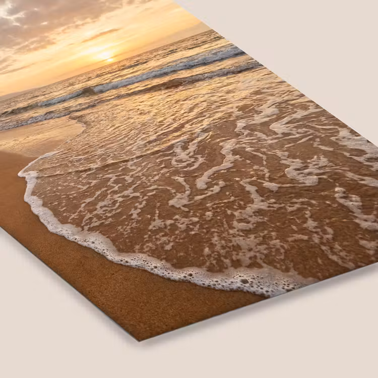 Zee - Kustlijn - Wolken - Landschap - Oranje fotolijst zwart zonder passe partout klein -zsfeer6