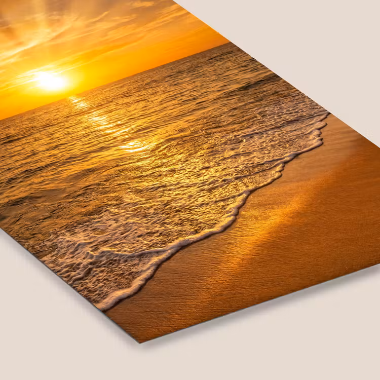 Zee - Zonsondergang - Golven - Kust - Oranje fotolijst zwart zonder passe partout klein -zsfeer6