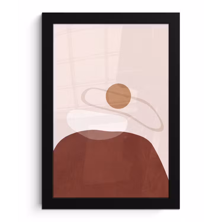 Framed Prints - Shapes - Organic - Art - Vormen - Organisch - Kunst fotolijst zwart zonder passe partout klein