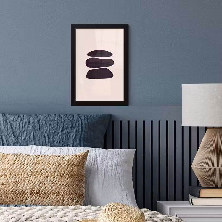 Framed Prints - Shapes - Organic - Black - Vormen - Organisch - Zwart fotolijst zwart zonder passe partout klein