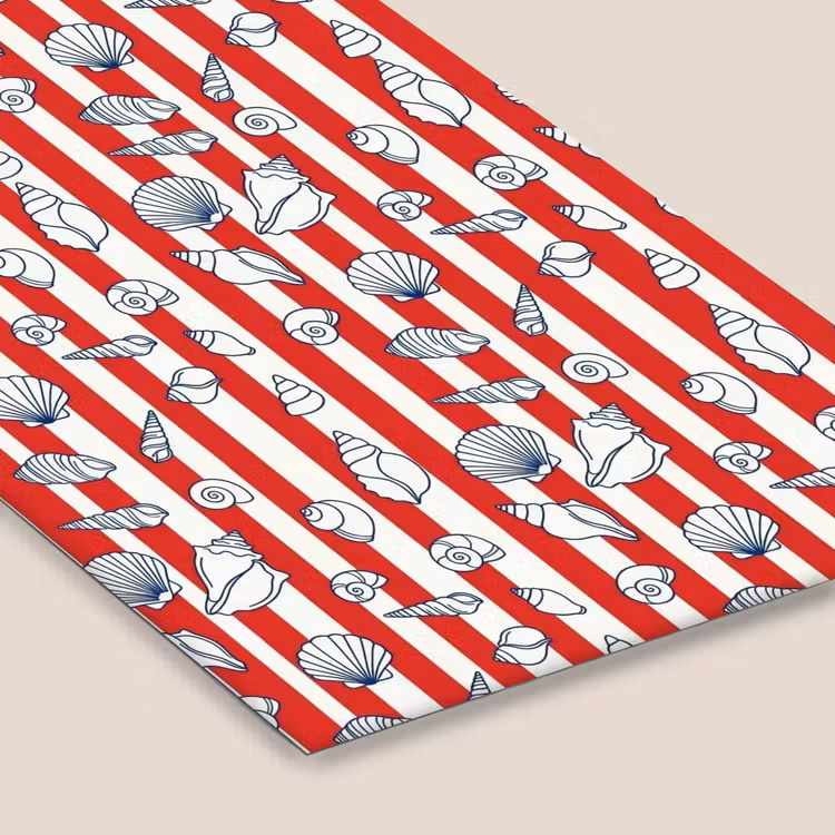 Schelp - Zeedieren - Zomer - Illustratie - Rood - Blauw fotolijst zwart zonder passe partout klein -zsfeer6