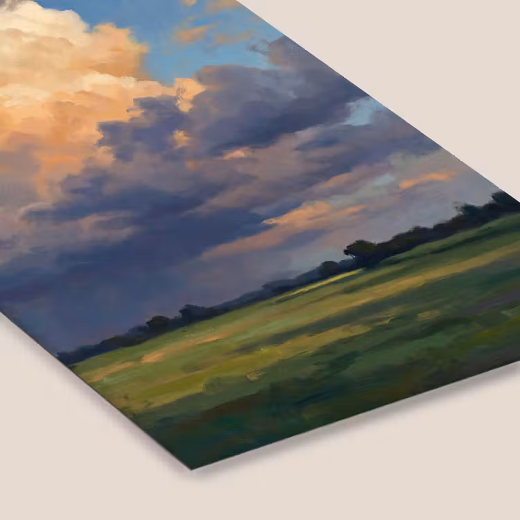 Lucht - Wolken - Landschap - Modern - Oranje fotolijst zwart zonder passe partout klein -zsfeer6