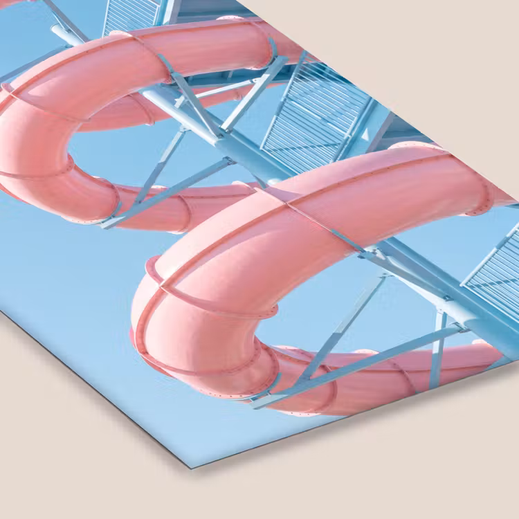 Glijbaan - Waterpark - Spiraal - Modern - Roze fotolijst zwart zonder passe partout klein -zsfeer6