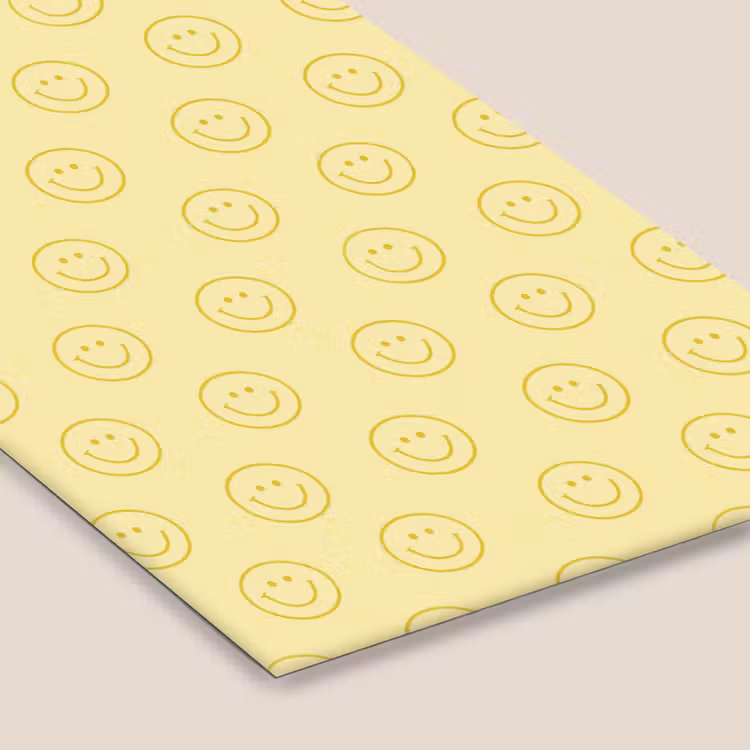 Smileys - Patroon - Retro - Zachtgeel fotolijst zwart zonder passe partout klein 224 -zsfeer6