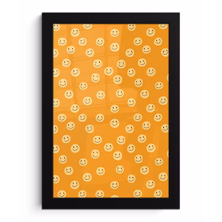 Smileys - Retro - Heel fotolijst zwart zonder passe partout klein 224 -3d