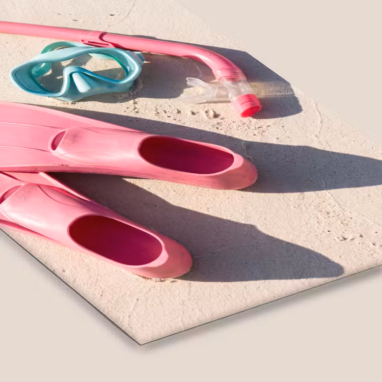 Snorkelset - Strand - Zomer - Roze fotolijst zwart zonder passe partout klein -zsfeer6