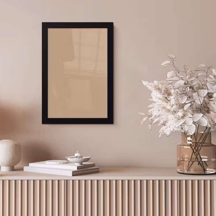 Soft - Taupe - Bruin fotolijst zwart zonder passe partout klein 224 -sfeer5