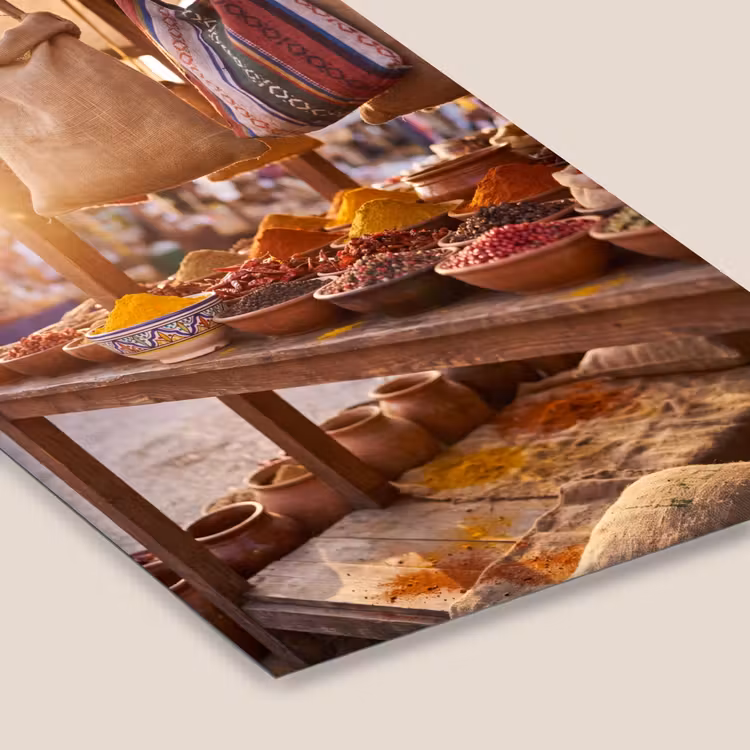 Framed Prints - Spices - Market - Colorful - Specerijen - Markt - Kleurrijk fotolijst zwart zonder passe partout klein
