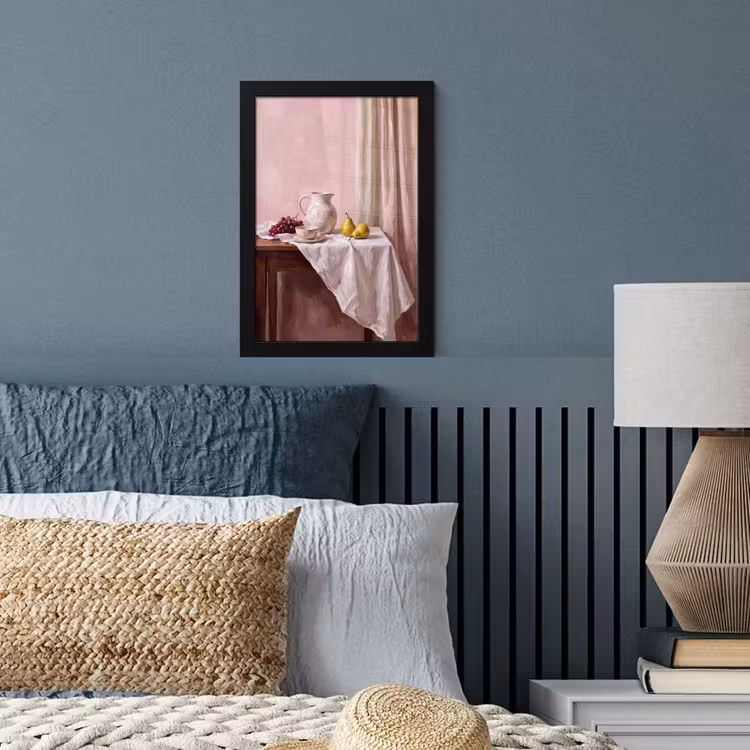 Framed Prints - Still Life - Fruit - Pink - Stilleven - Fruit - Roze fotolijst zwart zonder passe partout klein