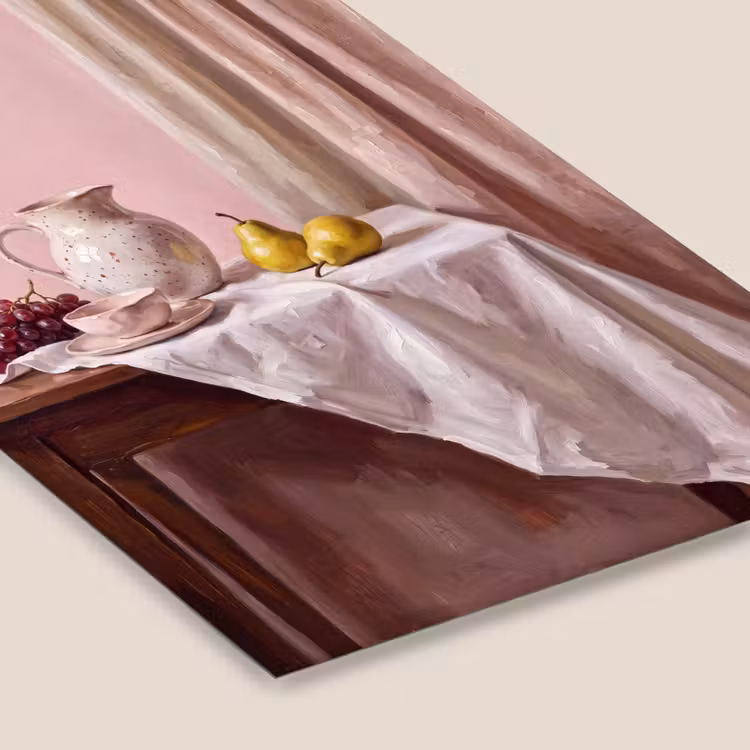Framed Prints - Still Life - Fruit - Pink - Stilleven - Fruit - Roze fotolijst zwart zonder passe partout klein