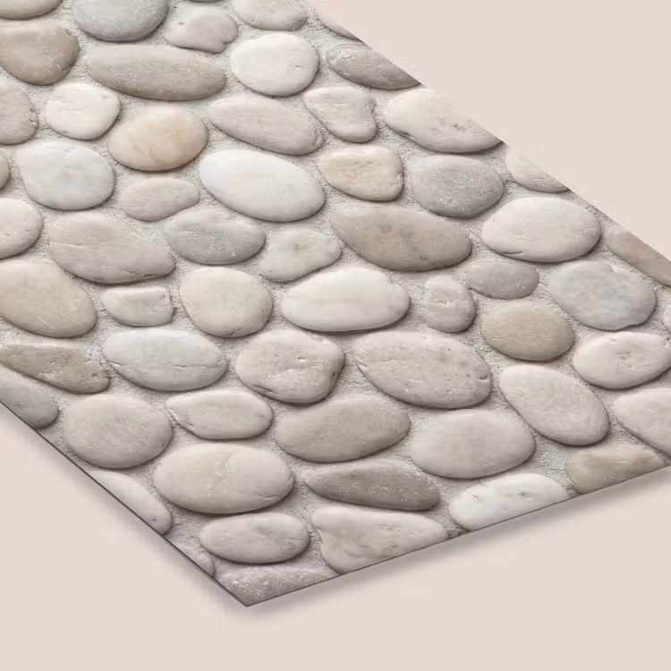 Steen - Kiezel - Natuur - Minimalistisch - Beige fotolijst zwart zonder passe partout klein -zsfeer6