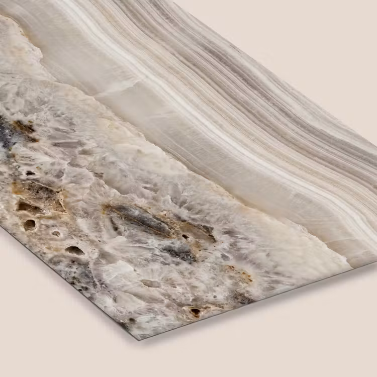 Steen - Textuur - Abstract - Beige - Wit fotolijst zwart zonder passe partout klein -zsfeer6