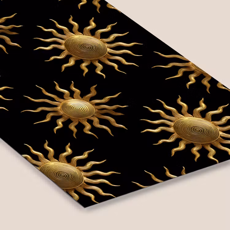 Zon - Patroon - Luxe - Goud - Zwart fotolijst zwart zonder passe partout klein 224 -zsfeer6