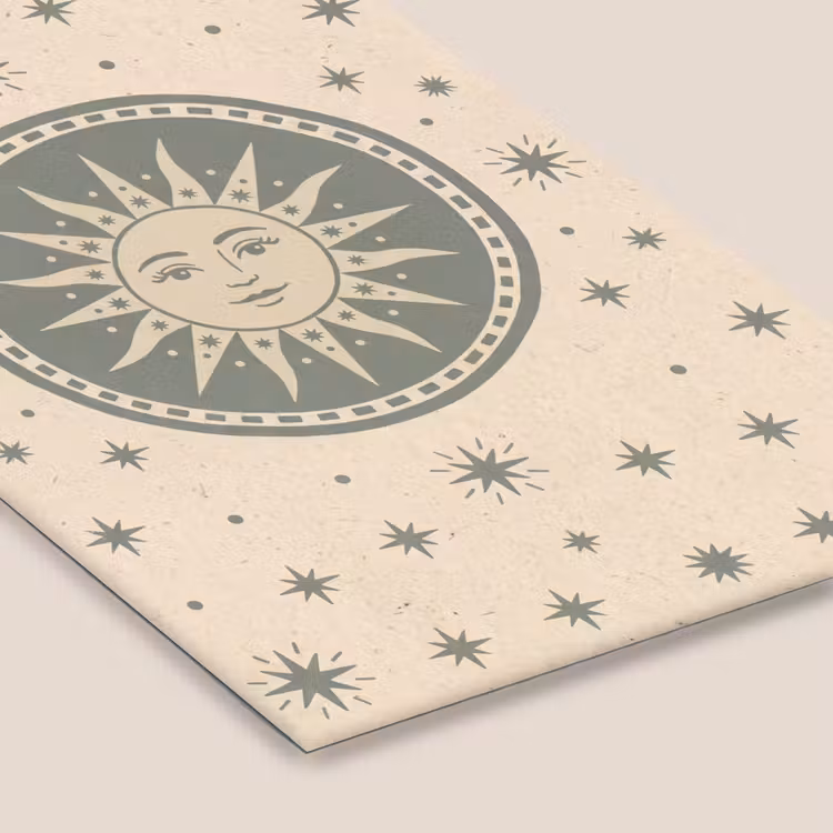 Zon - Sterren - Astrologie - Vintage - Groen fotolijst zwart zonder passe partout klein -zsfeer6