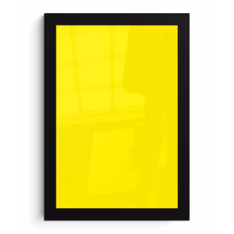 Sunshine - Glow - Geel fotolijst zwart zonder passe partout klein 224 -3d