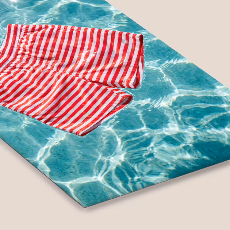 Zwemkleding - Gestreept - Water - Zomer - Rood-wit fotolijst zwart zonder passe partout klein -zsfeer6