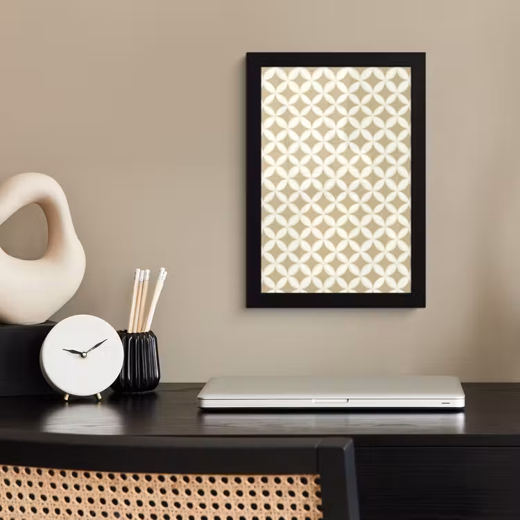 Symmetrisch - Motief - Beige fotolijst zwart zonder passe partout klein 224 -sfeer1