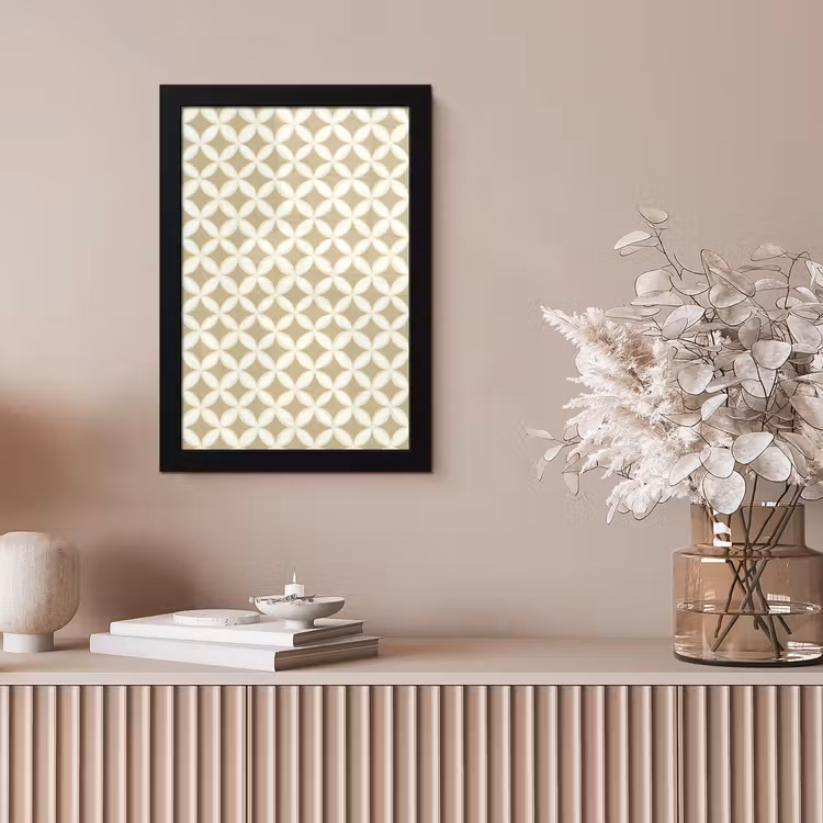 Symmetrisch - Motief - Beige fotolijst zwart zonder passe partout klein 224 -sfeer5