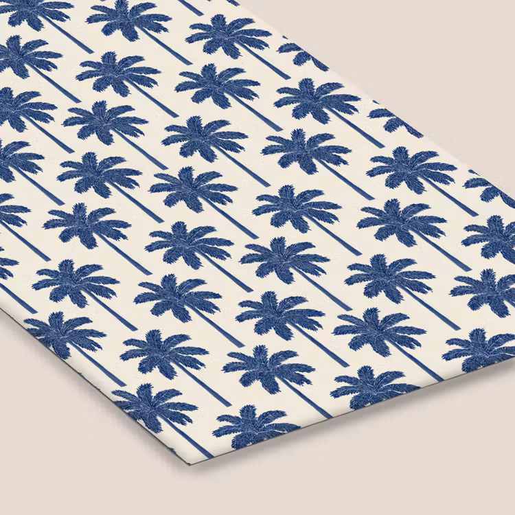 Symmetrisch - Palm - Blauw fotolijst zwart zonder passe partout klein 224 -zsfeer6