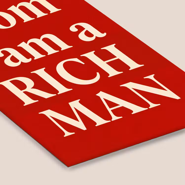 Tekst - Rijkdom - Motivatie - Rood - Modern fotolijst zwart zonder passe partout klein -zsfeer6