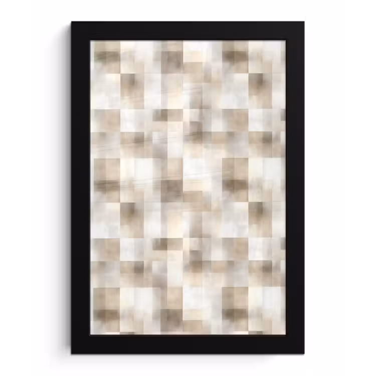 Textuur - Linnen - Beige fotolijst zwart zonder passe partout klein 224 -3d