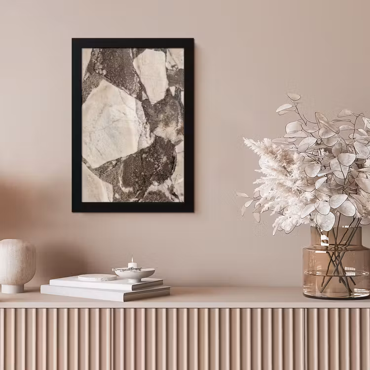 Textuur - Marmer - Abstract - Beige - Bruin fotolijst zwart zonder passe partout klein -sfeer5