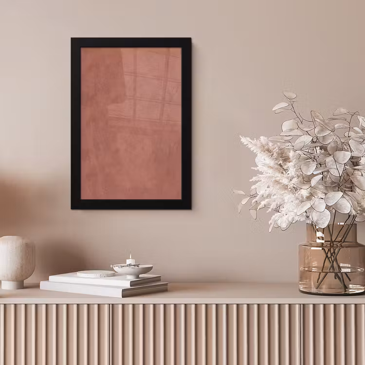 Textuur - Roodbruin - Grof - Modern fotolijst zwart zonder passe partout klein -sfeer5