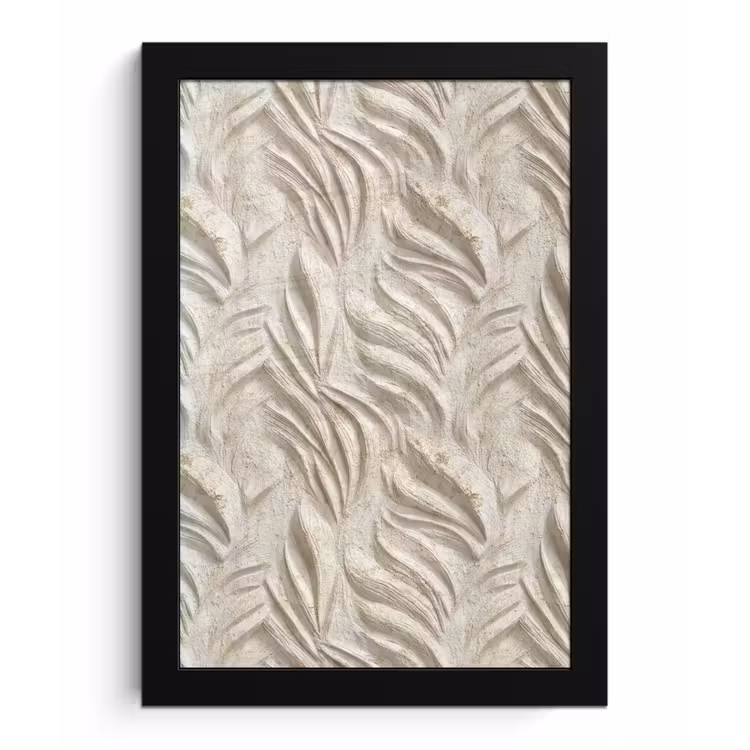 Textuur - Reliëf - Beige fotolijst zwart zonder passe partout klein 224 -3d