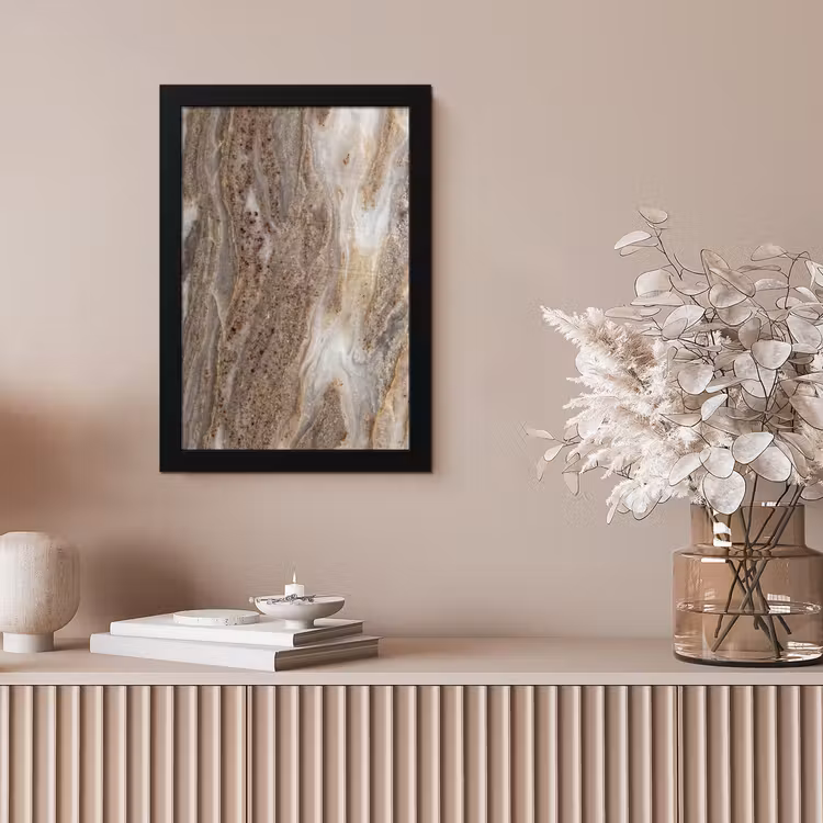 Textuur - Steen - Abstract - Beige fotolijst zwart zonder passe partout klein -sfeer5