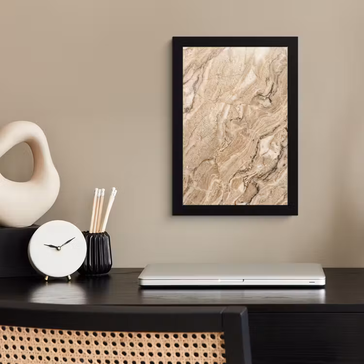 Textuur - Aders - Abstract - Modern - Beige fotolijst zwart zonder passe partout klein -sfeer1
