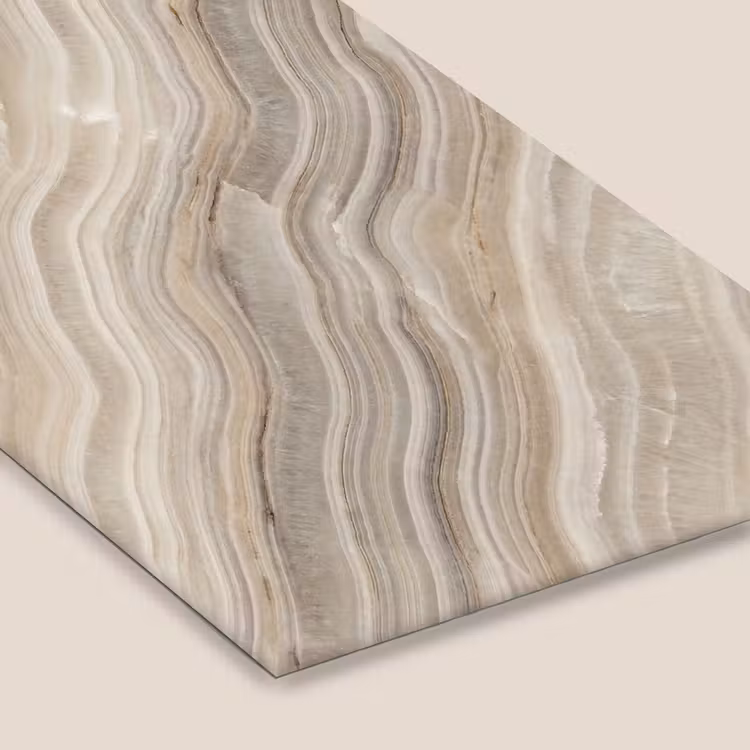 Textuur - Golvend - Abstract - Modern - Beige fotolijst zwart zonder passe partout klein -zsfeer6