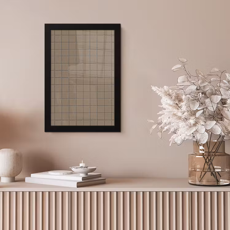 Tegel - Patroon - Taupe fotolijst zwart zonder passe partout klein 224 -sfeer5