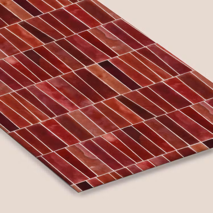 Tegels - Modern - Structuur - Dieprood fotolijst zwart zonder passe partout klein 224 -zsfeer6
